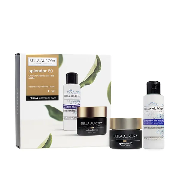 

Антивозрастной ночной крем и очищающий гель Pack Splendor 60 Noche + Gel Bella Aurora, 1 UD