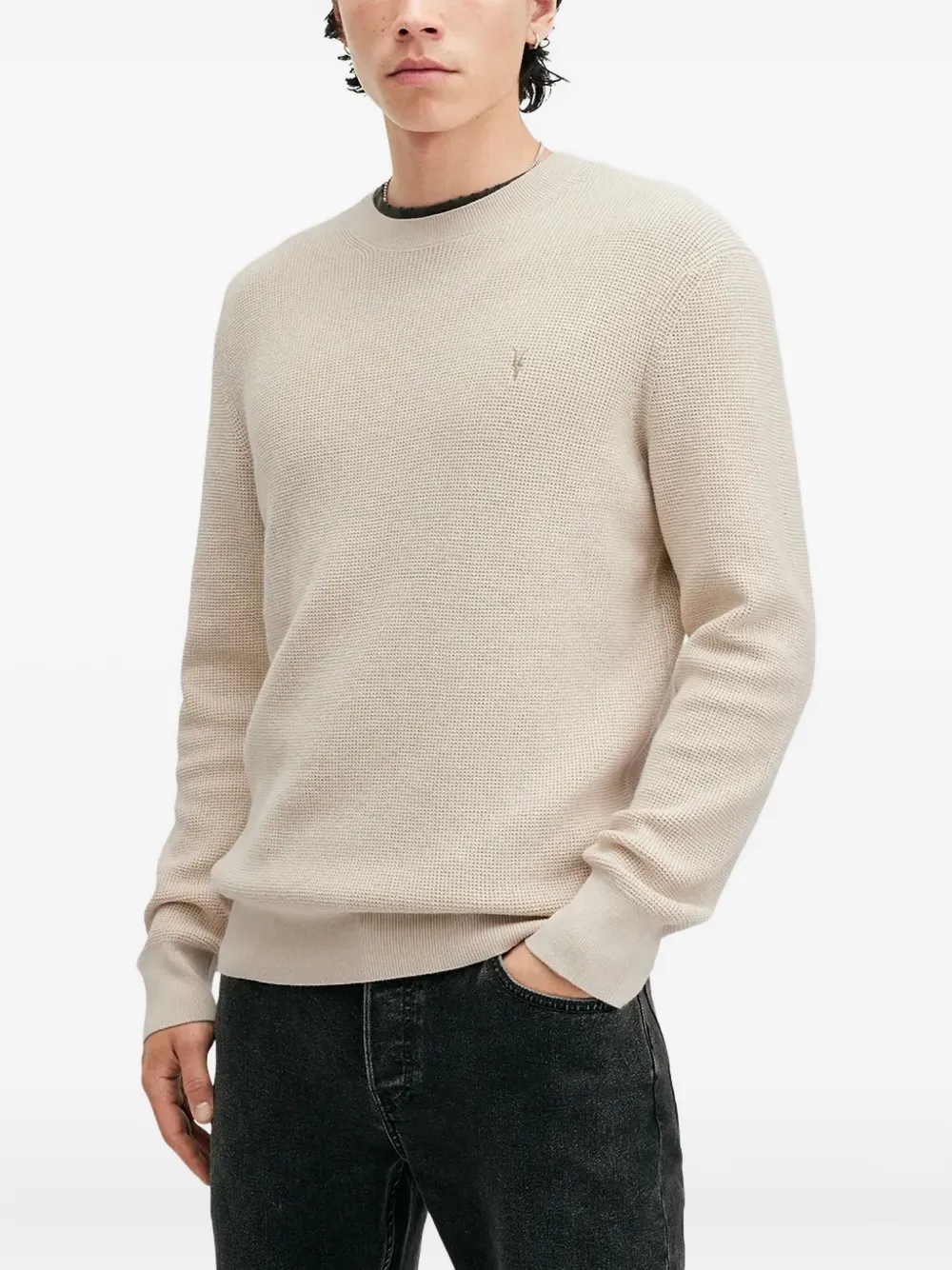 

Джемпер вафельной вязки AllSaints, нейтральный