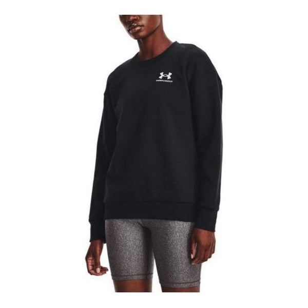 

Свитер essential fleece crew sweatshirt 'black' Under Armour, черный