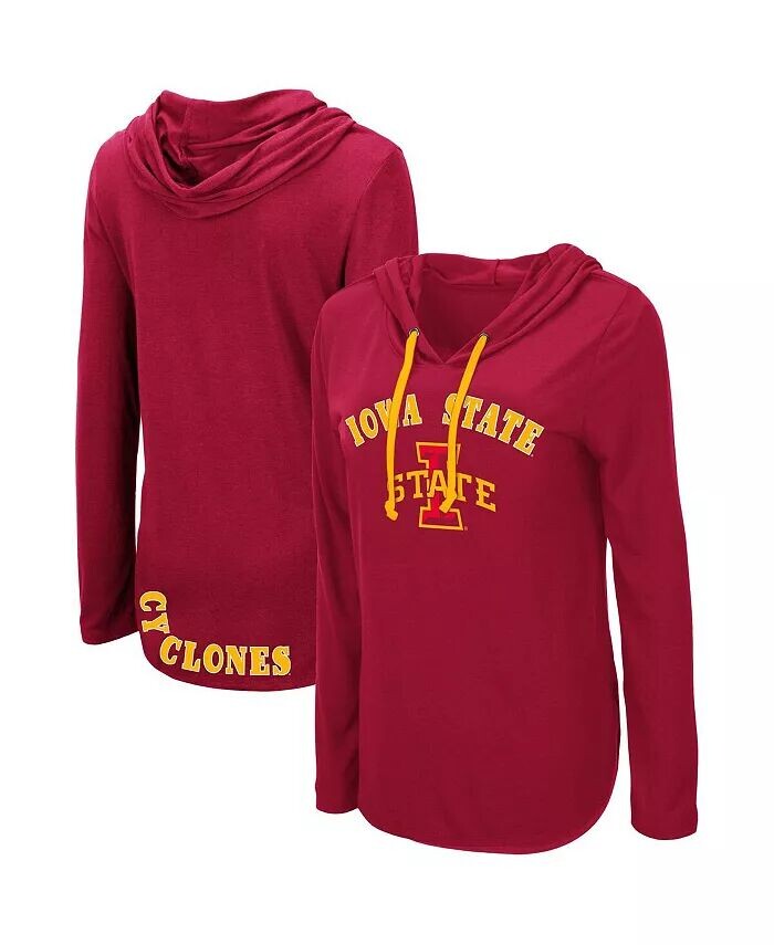

Женская легкая футболка с капюшоном и длинными рукавами Cardinal Iowa State Cyclones My Lover Colosseum