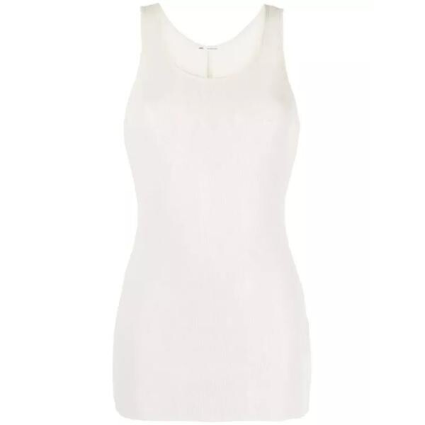 

Футболка ivory scoop-neck sleeveless tank top Ami Paris, белый