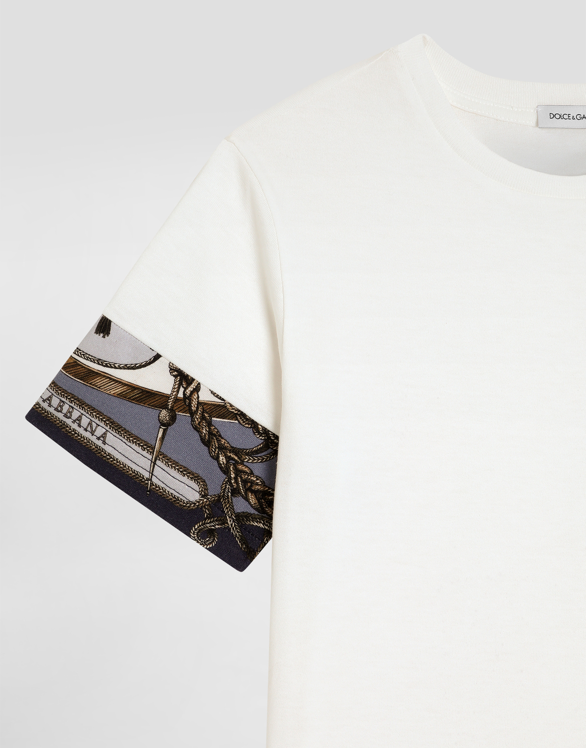 Футболка из джерси с деталями с принтом карго DOLCE & GABBANA, мультиколор — фото 4