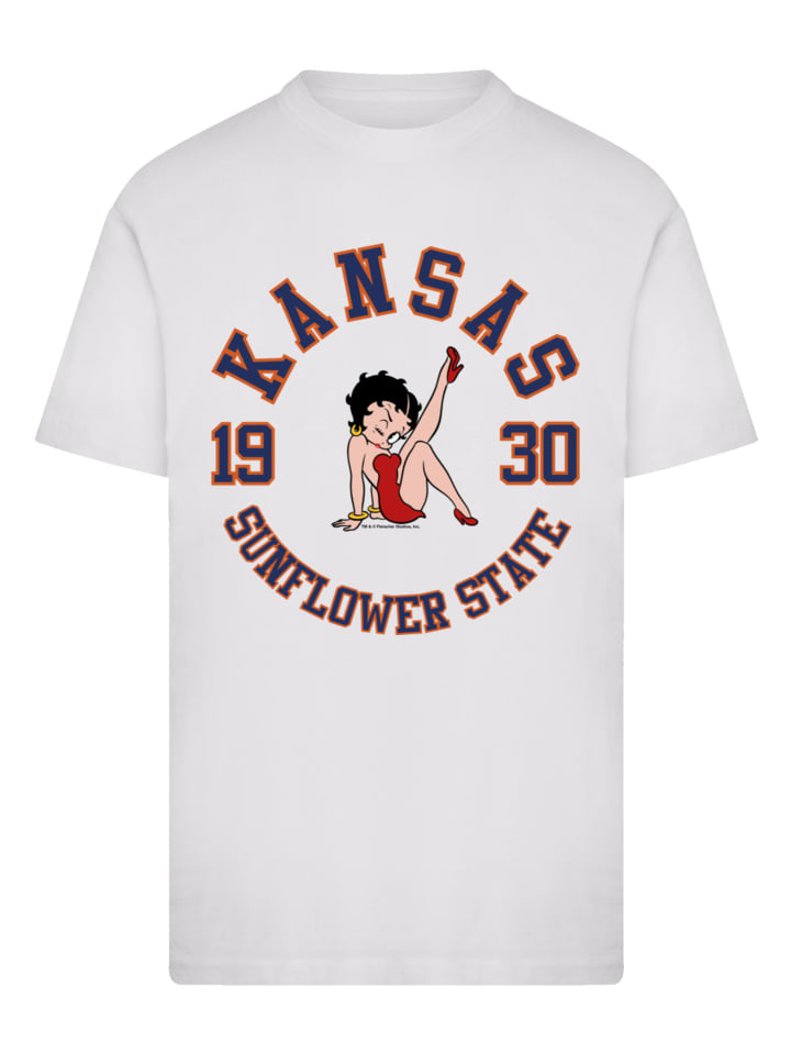 

Футболка Betty Boop Kansas Sunflower State белого цвета F4NT4STIC, Белый, Футболка Betty Boop Kansas Sunflower State белого цвета F4NT4STIC
