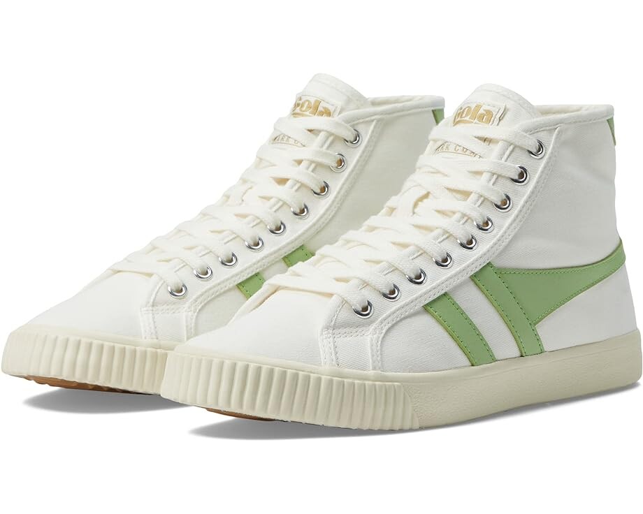

Кроссовки Gola Tennis Mark Cox High, цвет Off-White/Patina Green