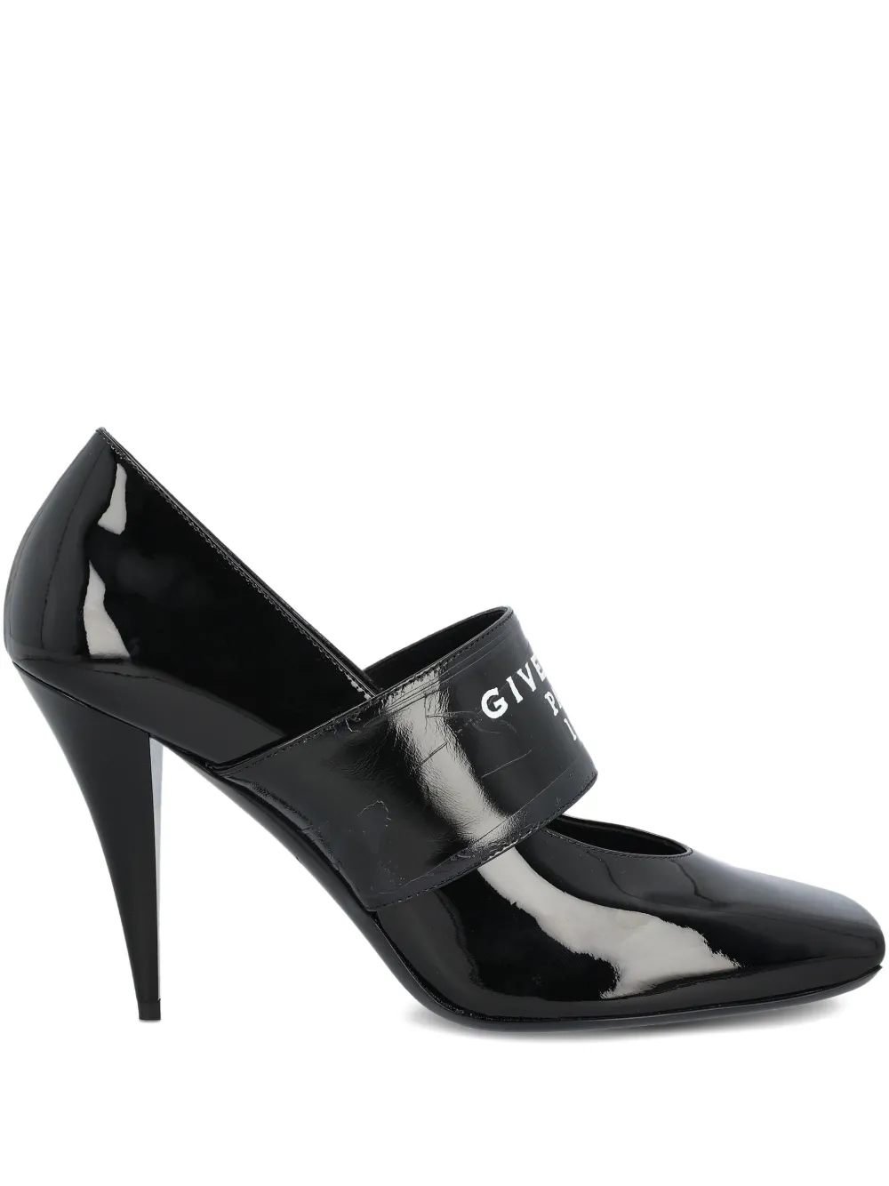 Туфли-лодочки из лакированной кожи с логотипом Givenchy, черный
