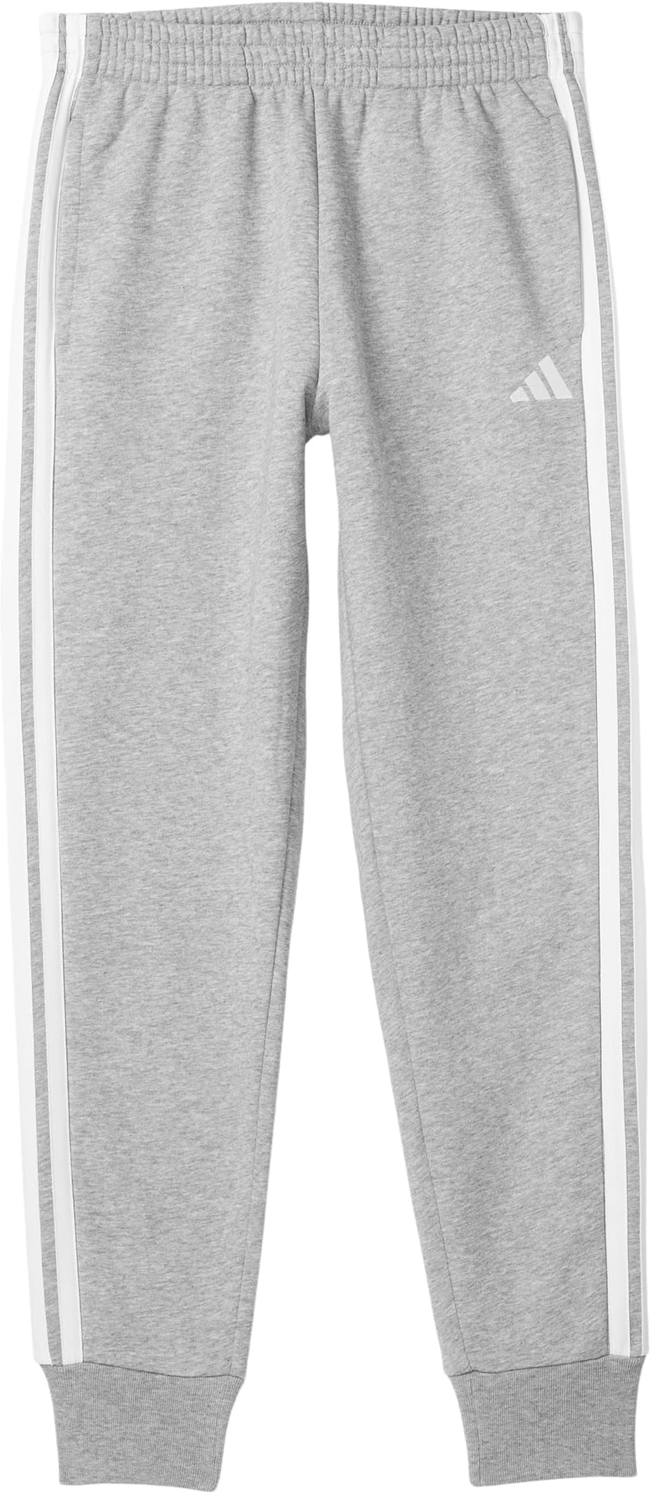 

Брюки adidas Kids 3-Stripe Heather Fleece Joggers, цвет Medium Grey Heather