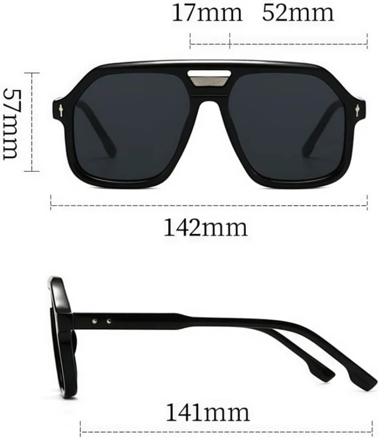 

Модные мужские квадратные солнцезащитные очки для женщин, роскошная увеличенная оправа, стильные очки для путешествий, защита от УФ-излучения UV400 TVTBBVV, Demi Tea