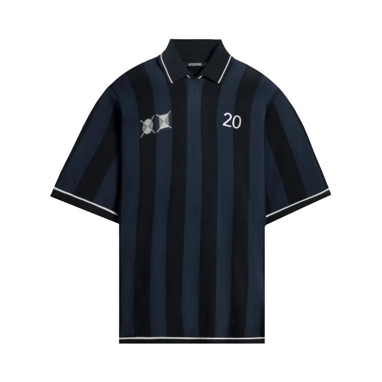 

Рубашка Jacquemus Jacquard Polo Shirt 'Dark Navy', синий