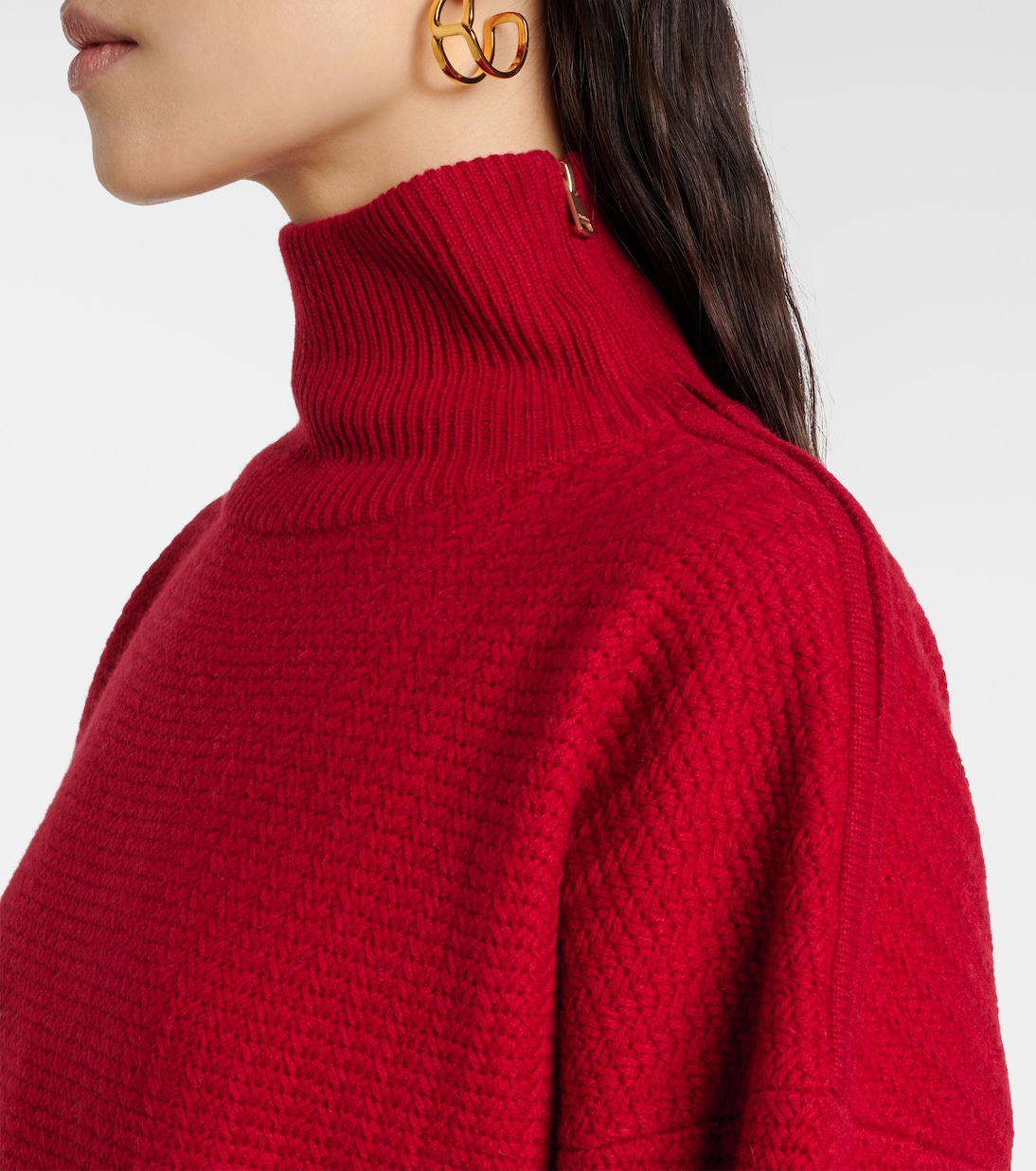 Водолазка Bessica из шерсти и кашемира Max Mara, Rosso Cina — фото 4
