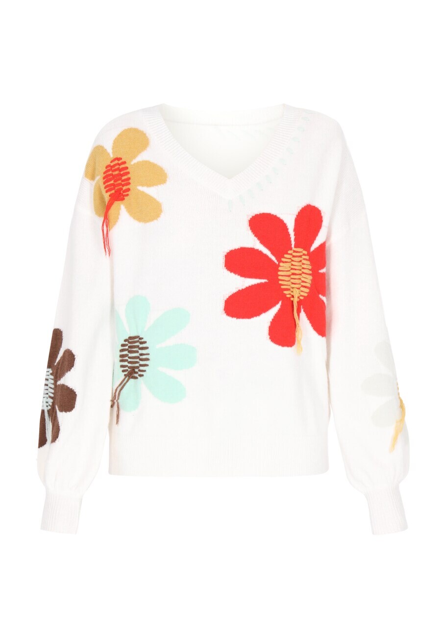 

Тонкий вязаный свитер swirly Sweater, белый