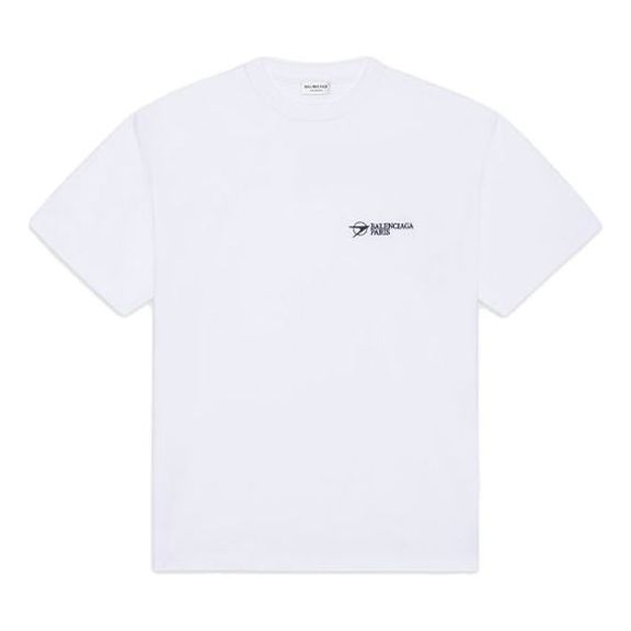 

Футболка Balenciaga Paris Logo T-Shirt 'White', белый