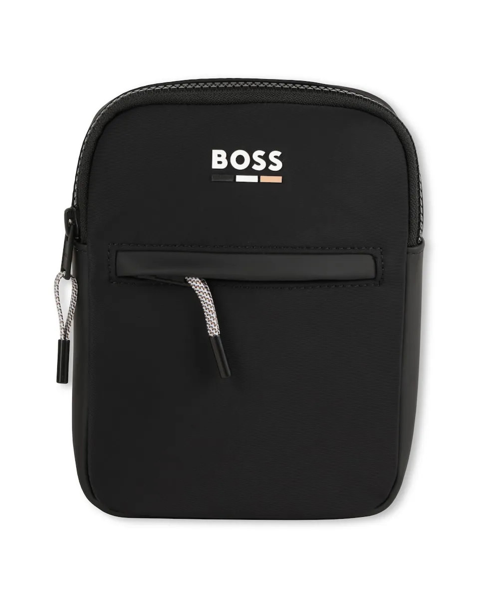 

Черная сумка на плечо для мальчика из полиамида BOSS Kidswear