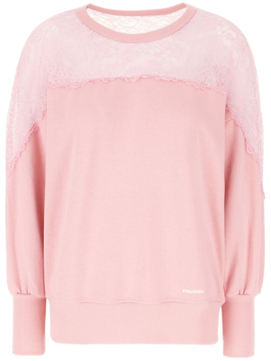 

Свитер с кружевными вставками RED Valentino, розовый