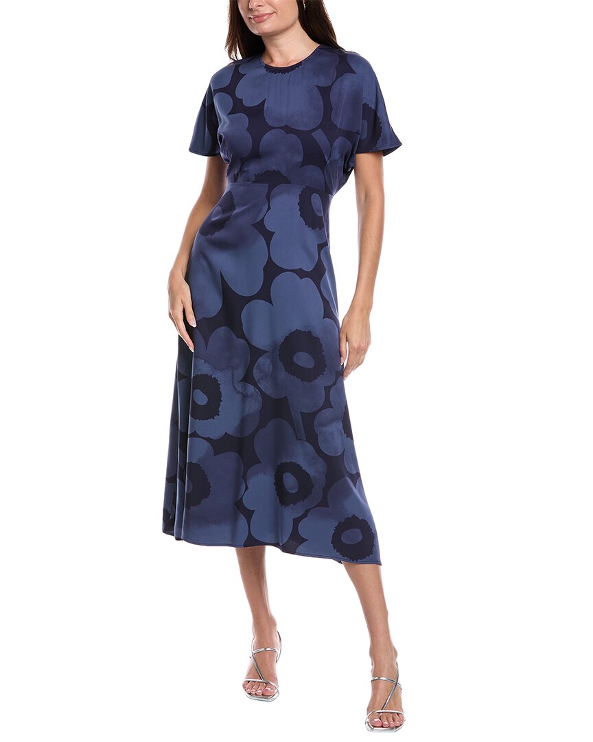 

Marimekko Helea Akvarelli Unikko Платье макси, синий