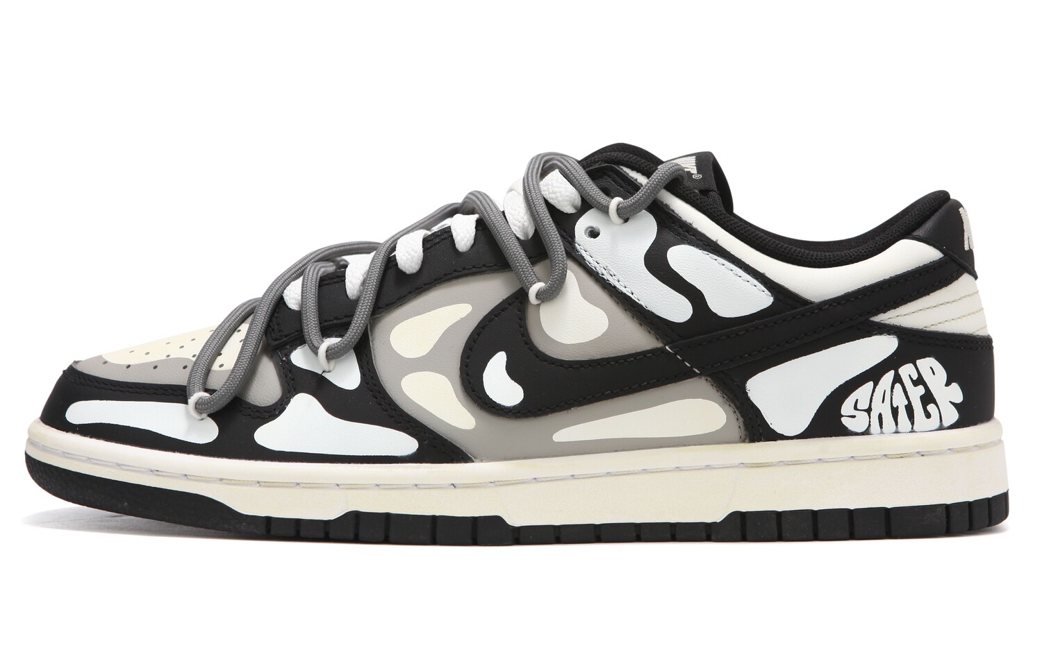 

Кроссовки Nike Dunk Skateboard Shoes Women's Low-Top Black White Gray