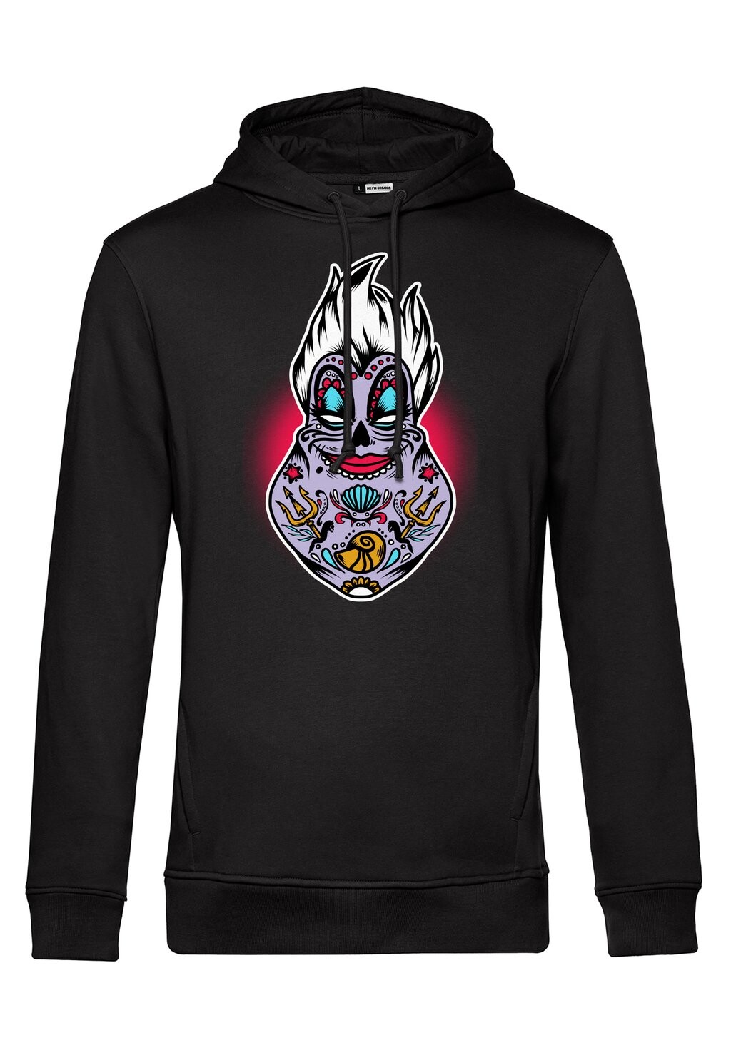 

Толстовка с капюшоном VILLAINS SUGAR SKULL URSULA Disney, черный