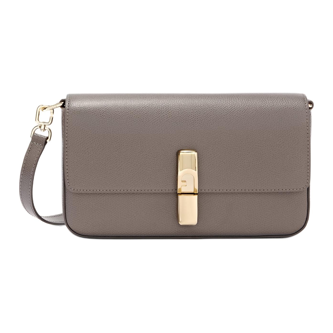 

Furla Кожаная поясная сумка малая женская городская серая