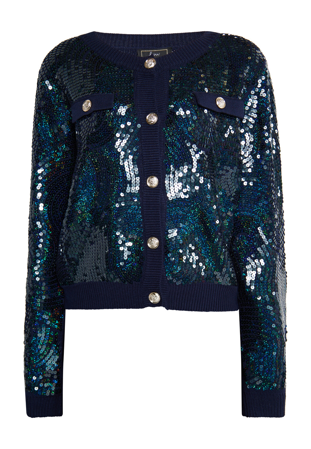 

Толстовка faina Strickjacke Mit Pailletten, морской