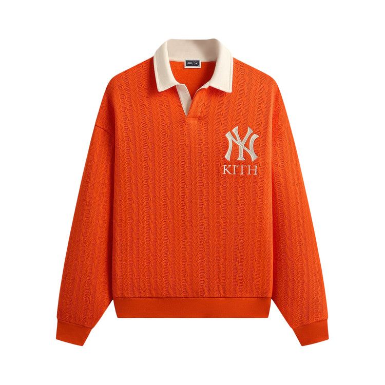 

Толстовка Kith For The New York Yankees Cable Fleece Nelson Sweatshirt, Poppy