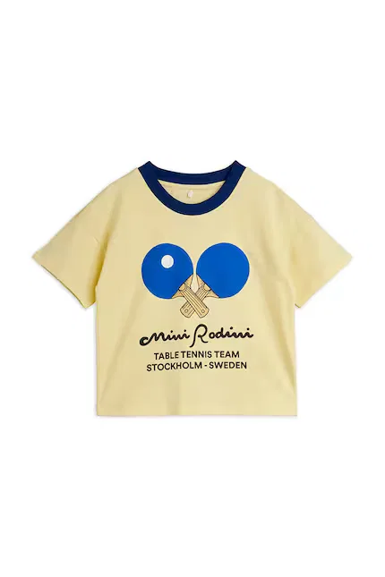 Футболка с принтом Table tennis Mini Rodini, желтый