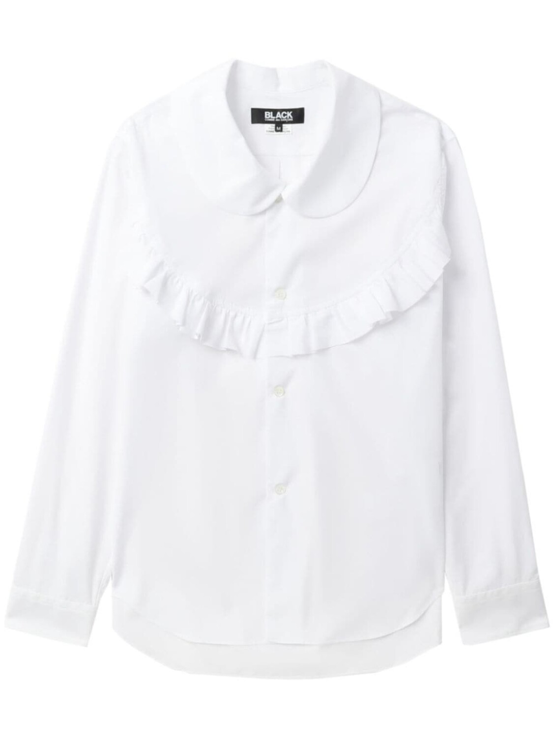 

Black Comme Des Garçons рубашка с оборками, белый
