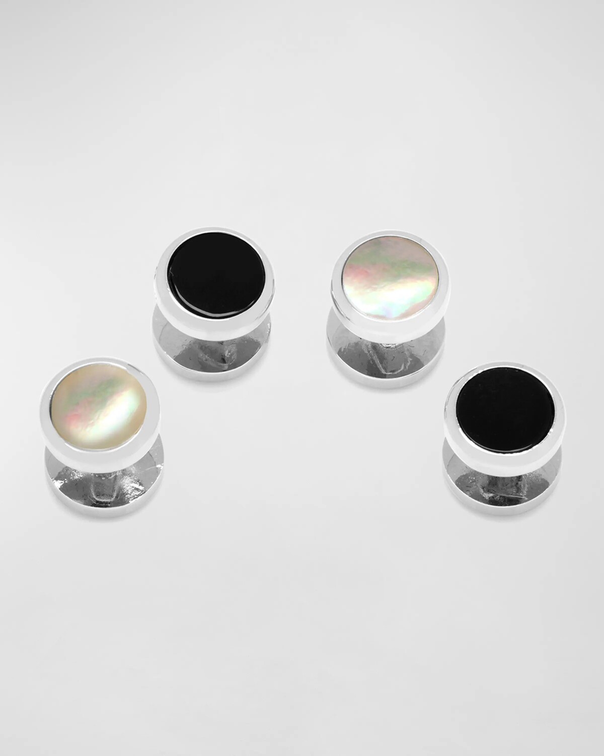 

Двусторонние серьги-гвоздики из оникса и перламутра с круглой фаской Cufflinks Inc., цвет Multi