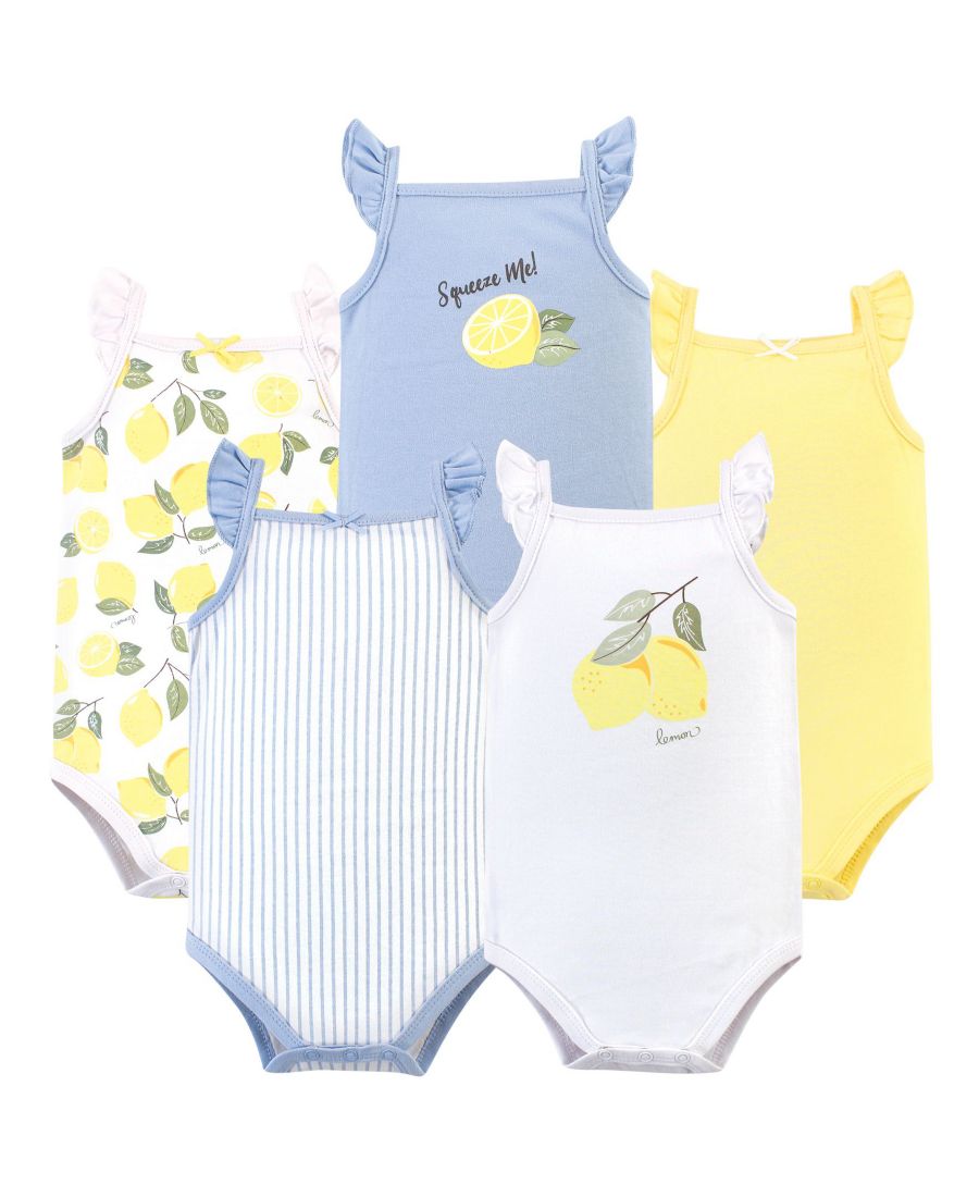 

Мягкие хлопковые комбинезоны без рукавов Hudson Baby, Lemon