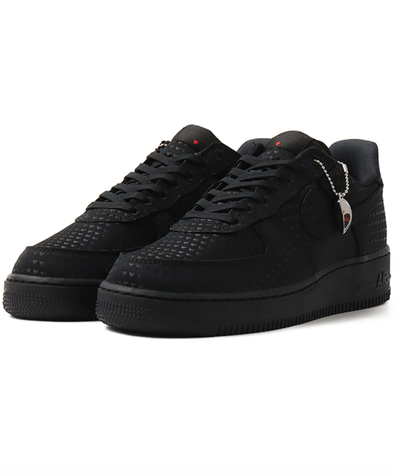 Унисекс кроссовки Nike Air Force 1 Retro с сердечками чёрные