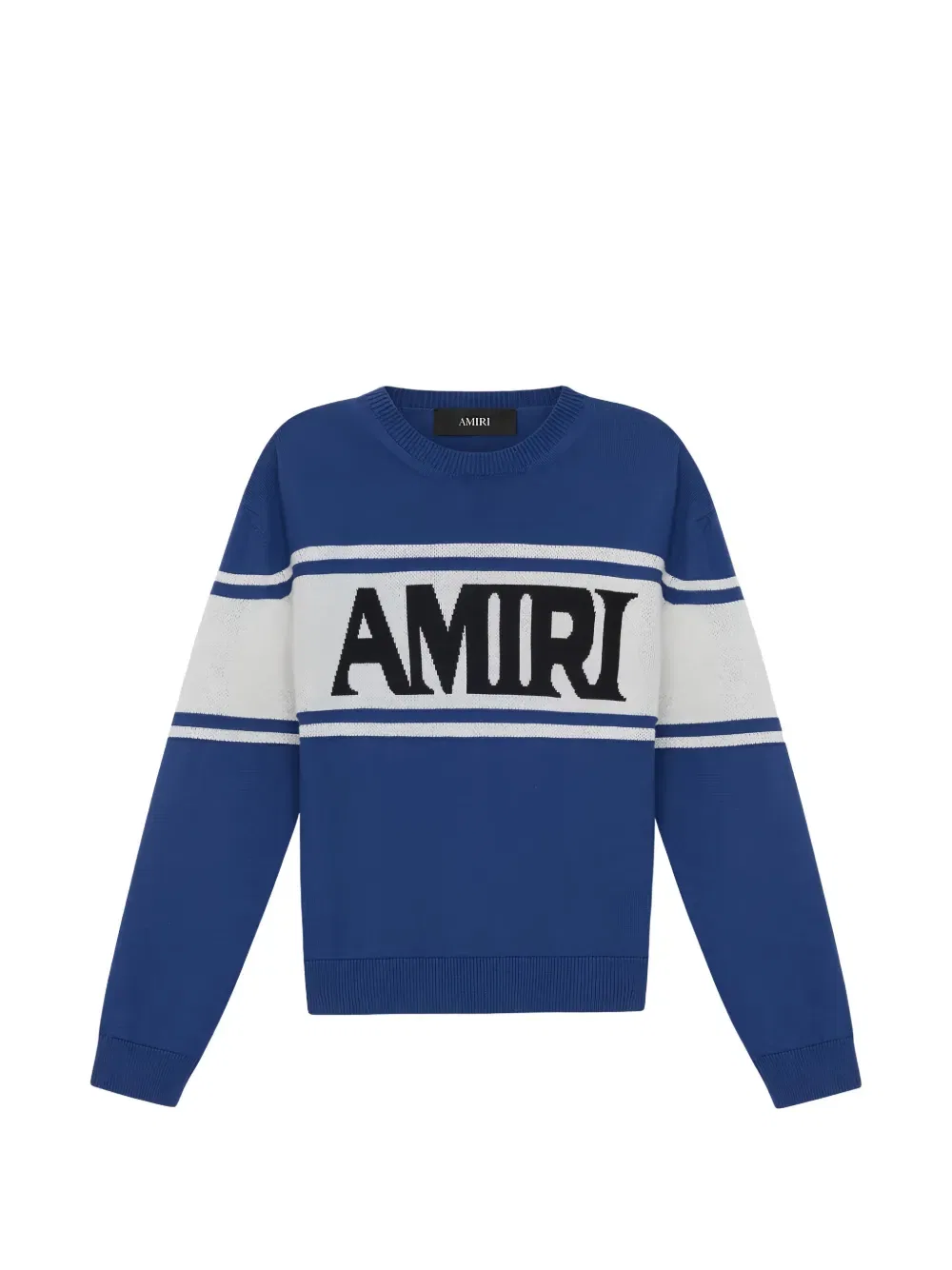 Полосатый вязаный свитер Amiri Kids, синий