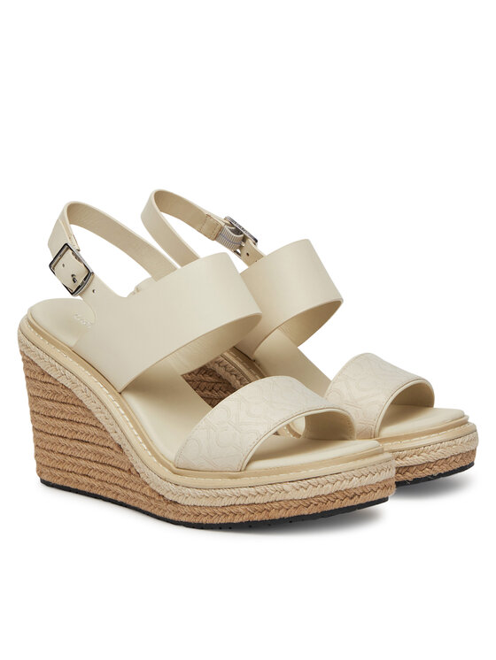 Эспадрильи Wedge Sandal 70 - Jacq HW0HW02386 Calvin Klein, белый — фото 2