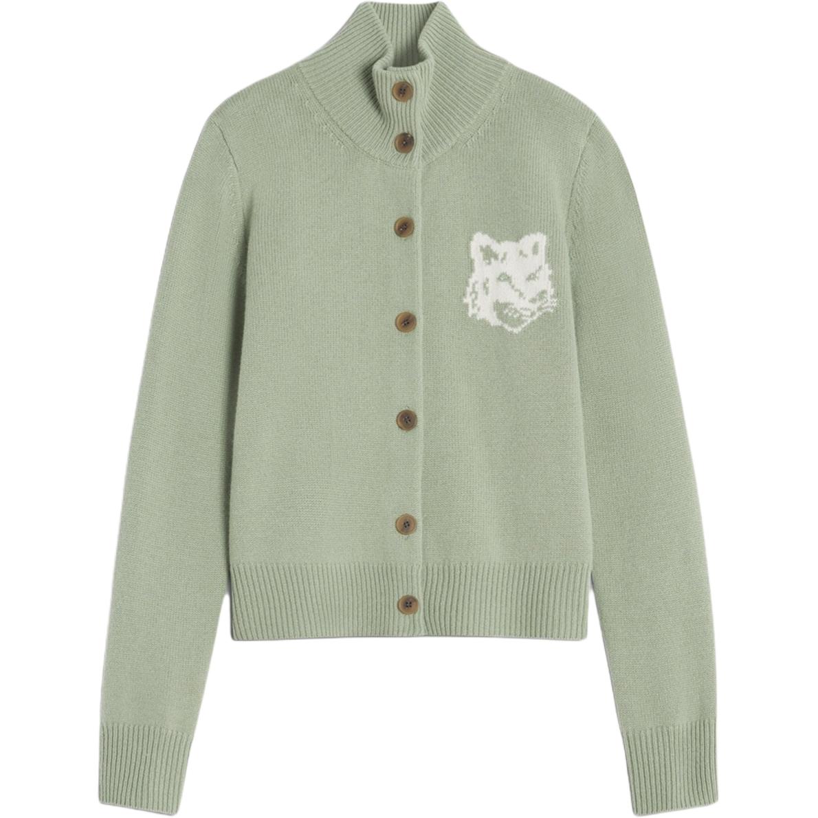 

Кардиган на пуговицах от Maison Kitsuné Maison Kitsune, светло-зеленый