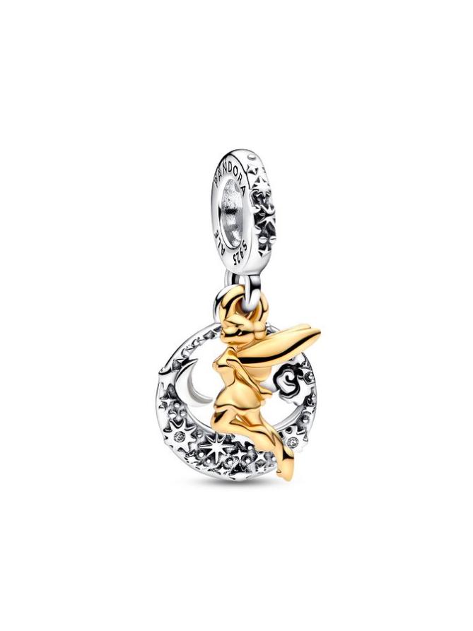 

Шарм Pandora Disney Tinker Bell Celestial Night Dangle Charm, стерлинговое серебро/золото