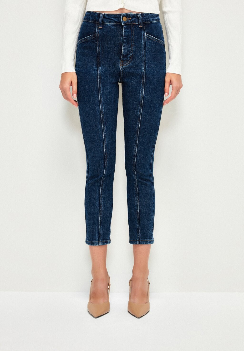 

Джинсы узкого кроя STITCH DETAILED adL, цвет navy blue