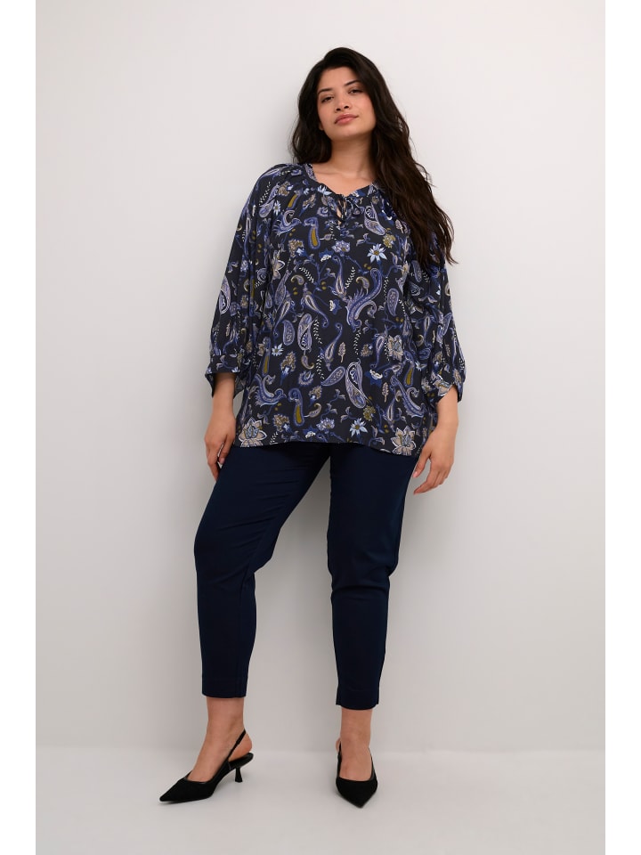 

Блузка KAFFE curve, цвет black/blue paisley print