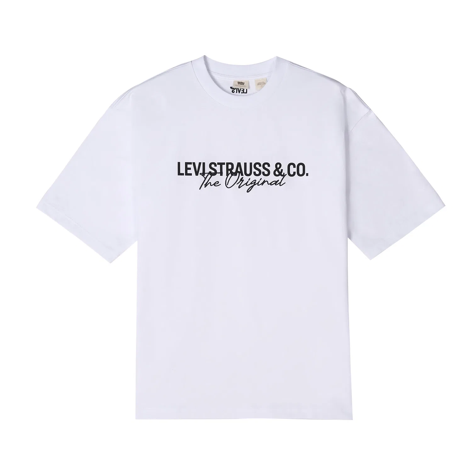 Футболка унисекс white crew neck thin Levis