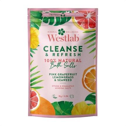 

Westlabs Cleanse английская и гималайская соли с лемонграссом и розовым грейпфрутом, 1 кг, Westlab