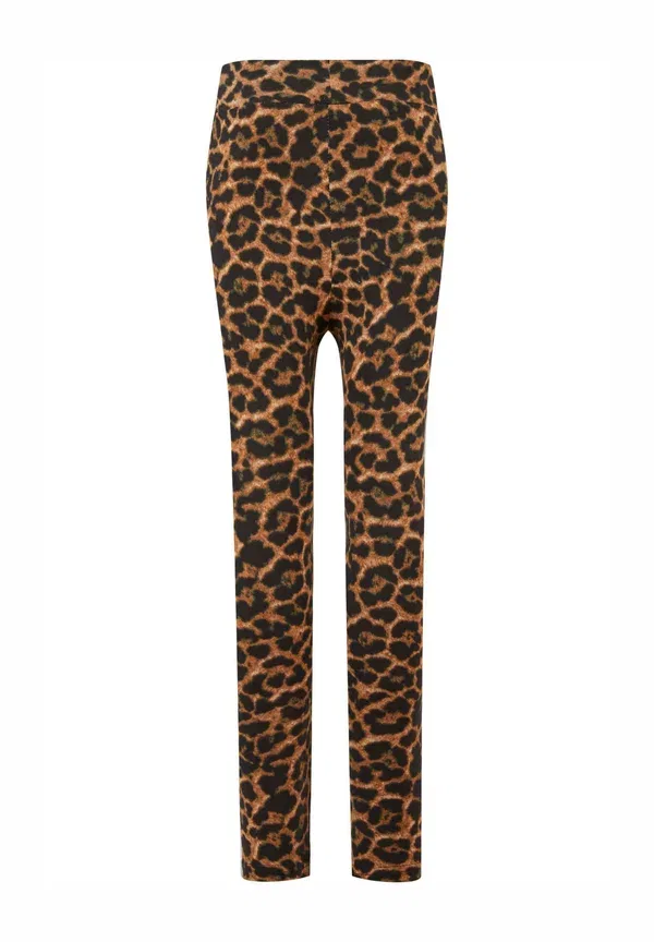 Леггинсы Urban Classics Soft Aop Leggings Trousers, темный леопардовый — фото 2