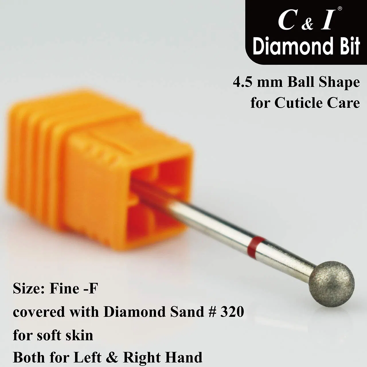 Алмазная фреза для маникюра «Ball Shape Head E-File» от C & I ‎C & I — фото 3
