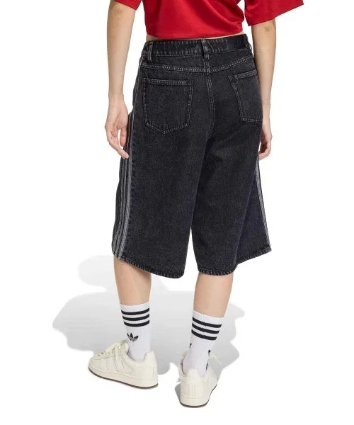 Шорты джинсовые adidas Originals Firebird Jorts Oversize Fit чёрные — фото 3