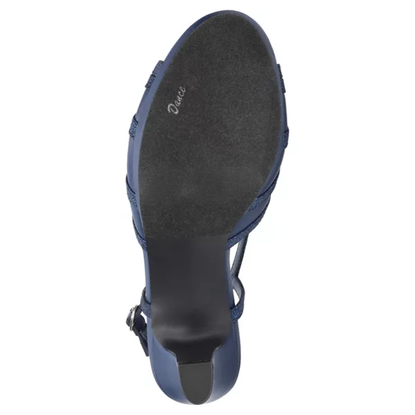 Женские босоножки на каблуке с открытой пяткой Starlight Easy Street, цвет navy satin — фото 4