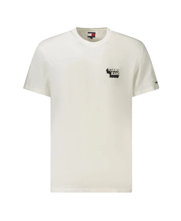 

Белая хлопковая мужская футболка Tommy Hilfiger, белый