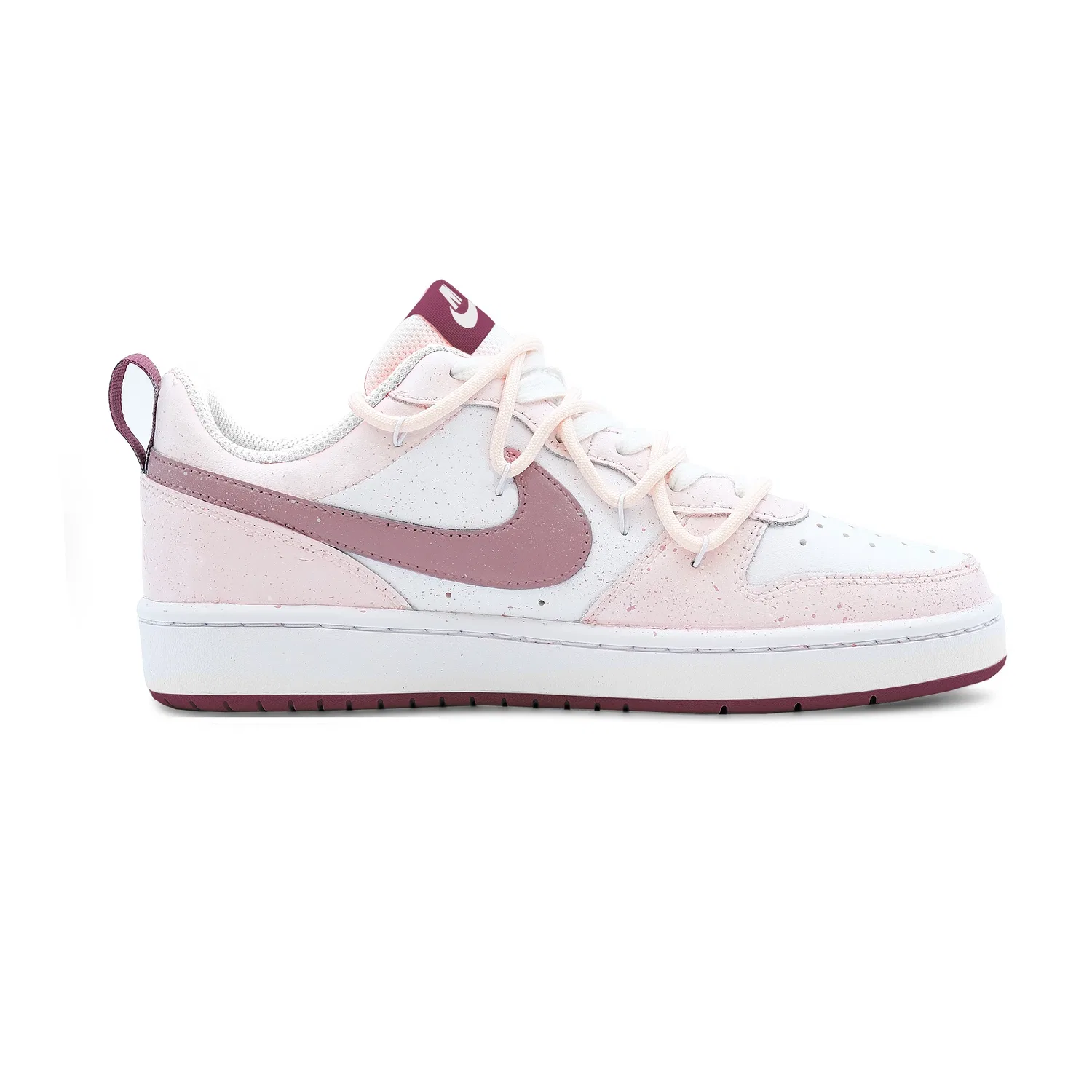 Кроссовки Court Borough 2 Dot Plum Star Leather, износостойкие, дышащие, нескользящие, низкий верх Nike, Pink — фото 3