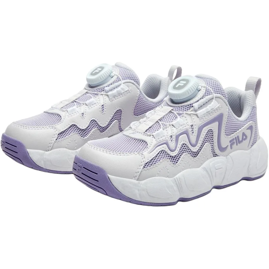 Детские баскетбольные кроссовки Heritage FHT для дошкольников FILA KIDS, Lilac/Lavender Blue (Random Color Socks*1) — фото 4