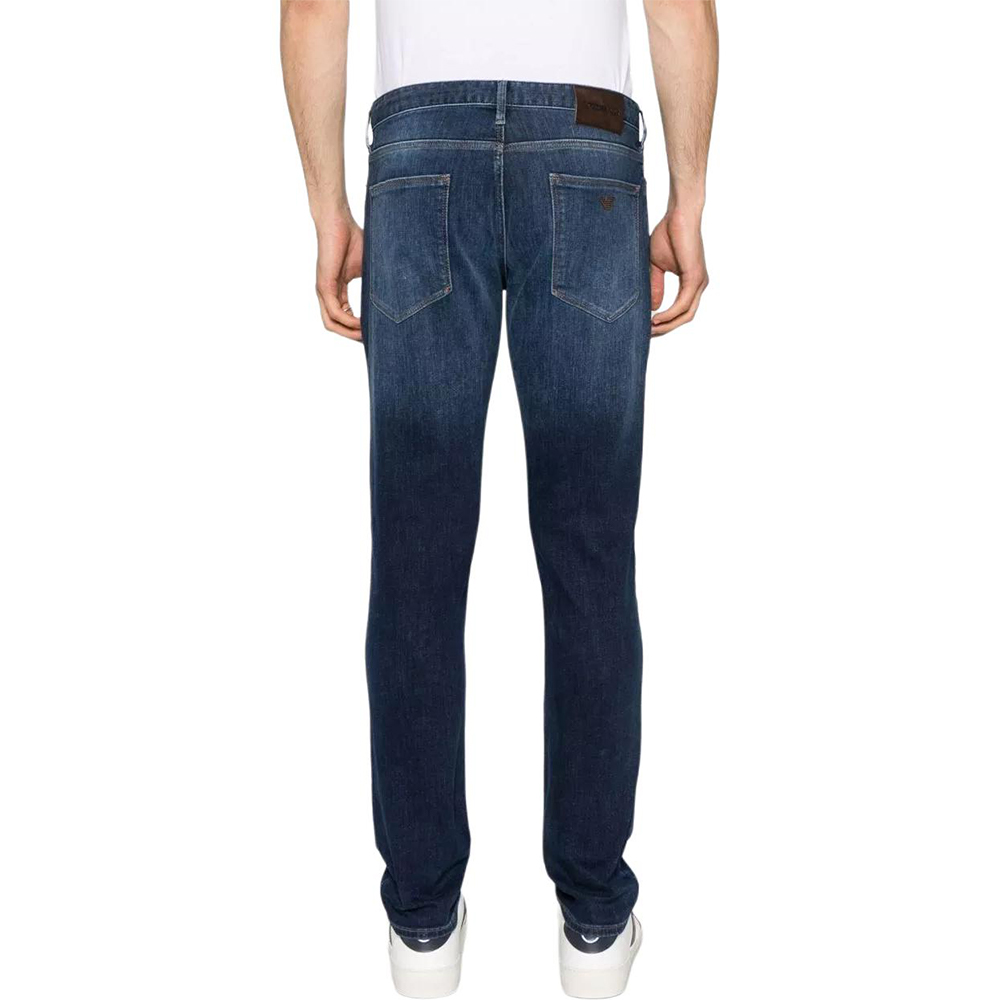 Узкие джинсы Skinny Leg EMPORIO ARMANI, индиго — фото 3