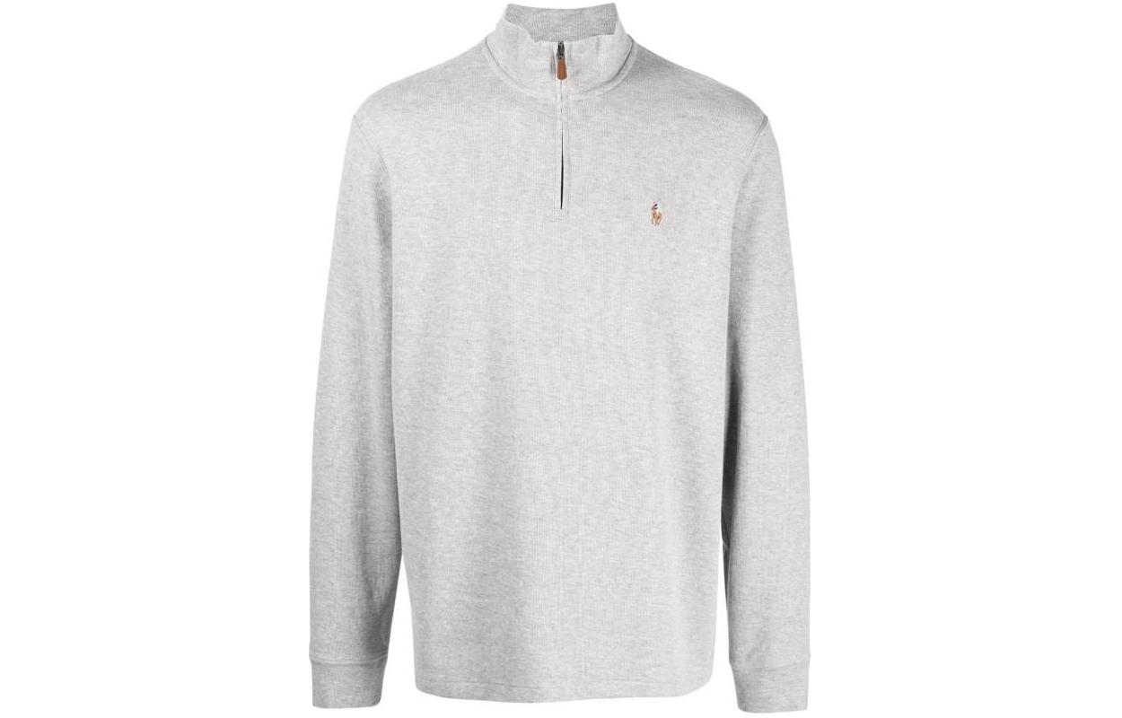Polo Pony Zipped Jumper Polo Ralph Lauren, светло-серый — фото 3