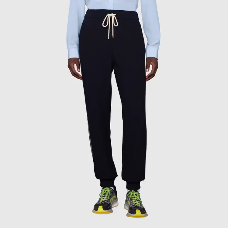 Спортивные штаны Gucci, шерсть 100%, синий — фото 4