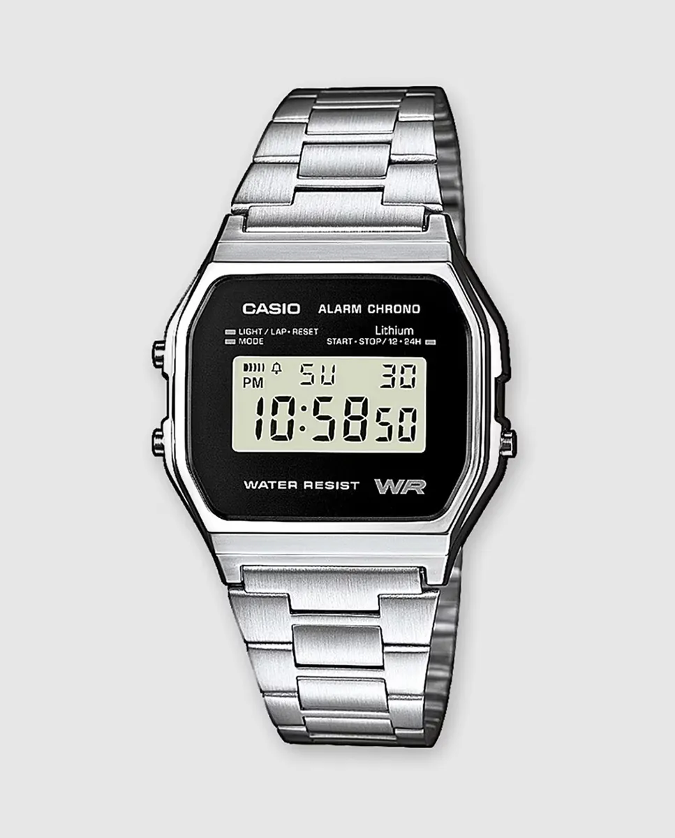 

Casio Collection A158WEA-1EF Винтажные мужские часы, серебряный