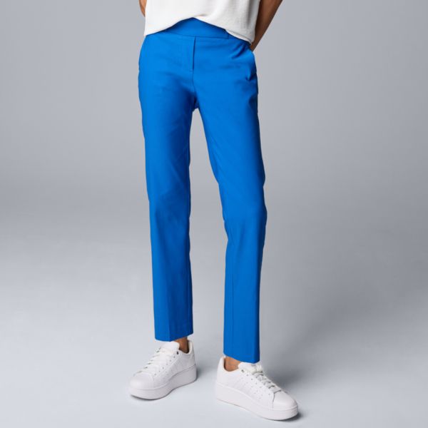 

Женские брюки из полированного твила длиной до щиколотки Simply Vera Vera Wang, цвет nautical blue