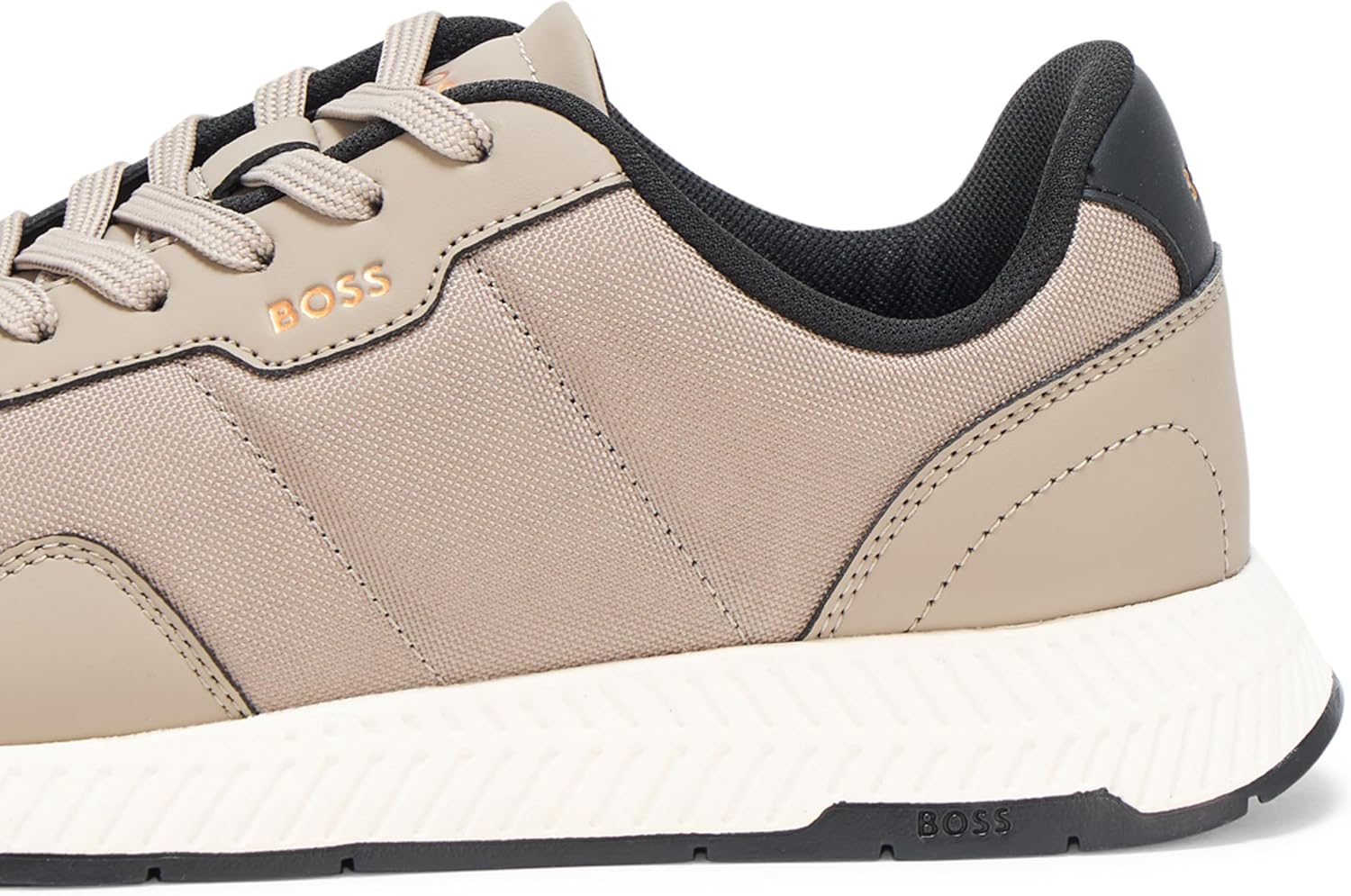 Кроссовки низкие мужские BOSS из комбинированной кожи, Butter Cream — фото 4