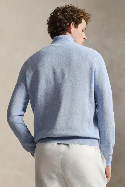 Свитер хлопковый Sweter męski bawełniany Polo Ralph Lauren, синий — фото 2